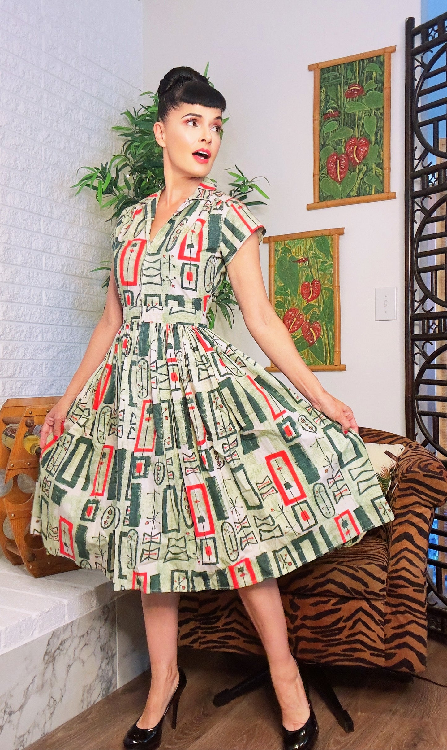 Bernie Dexter Kelly Dress in Atomic print