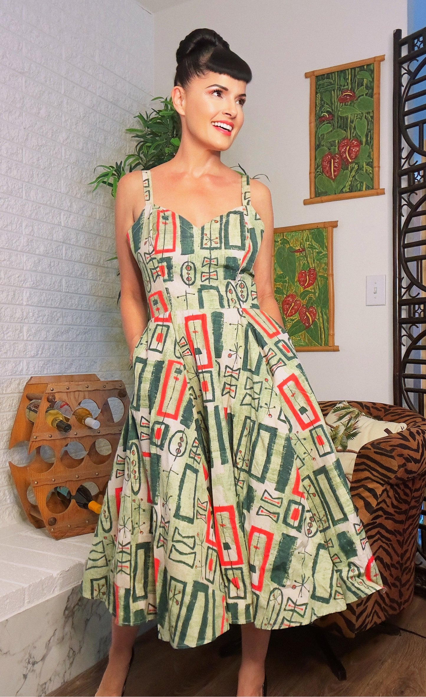 Gail Dress in Atomic Print