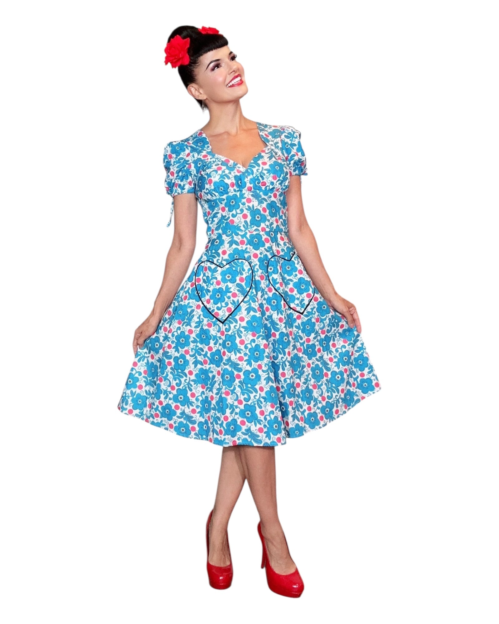 Bernie Dexter Francessca Dress in Red Dot Floral – BernieDexterClothing.com