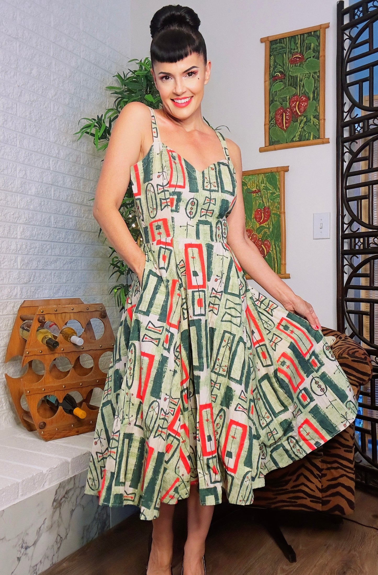 Gail Dress in Atomic Print
