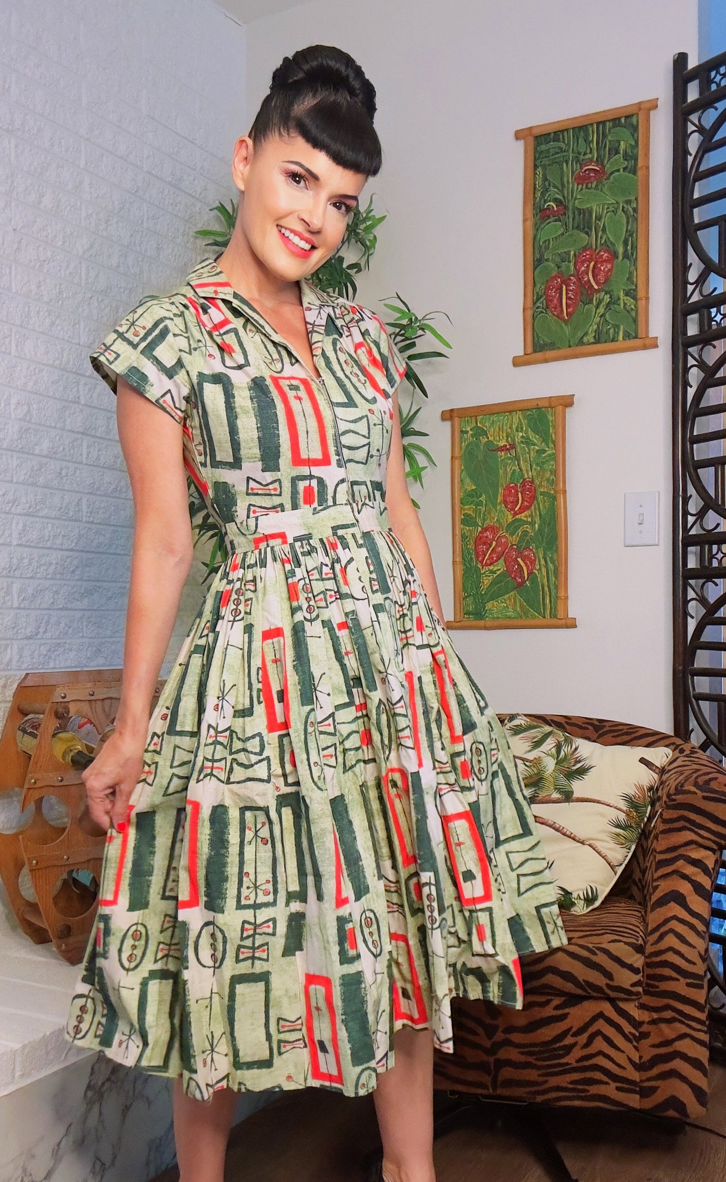 Bernie Dexter Kelly Dress in Atomic print