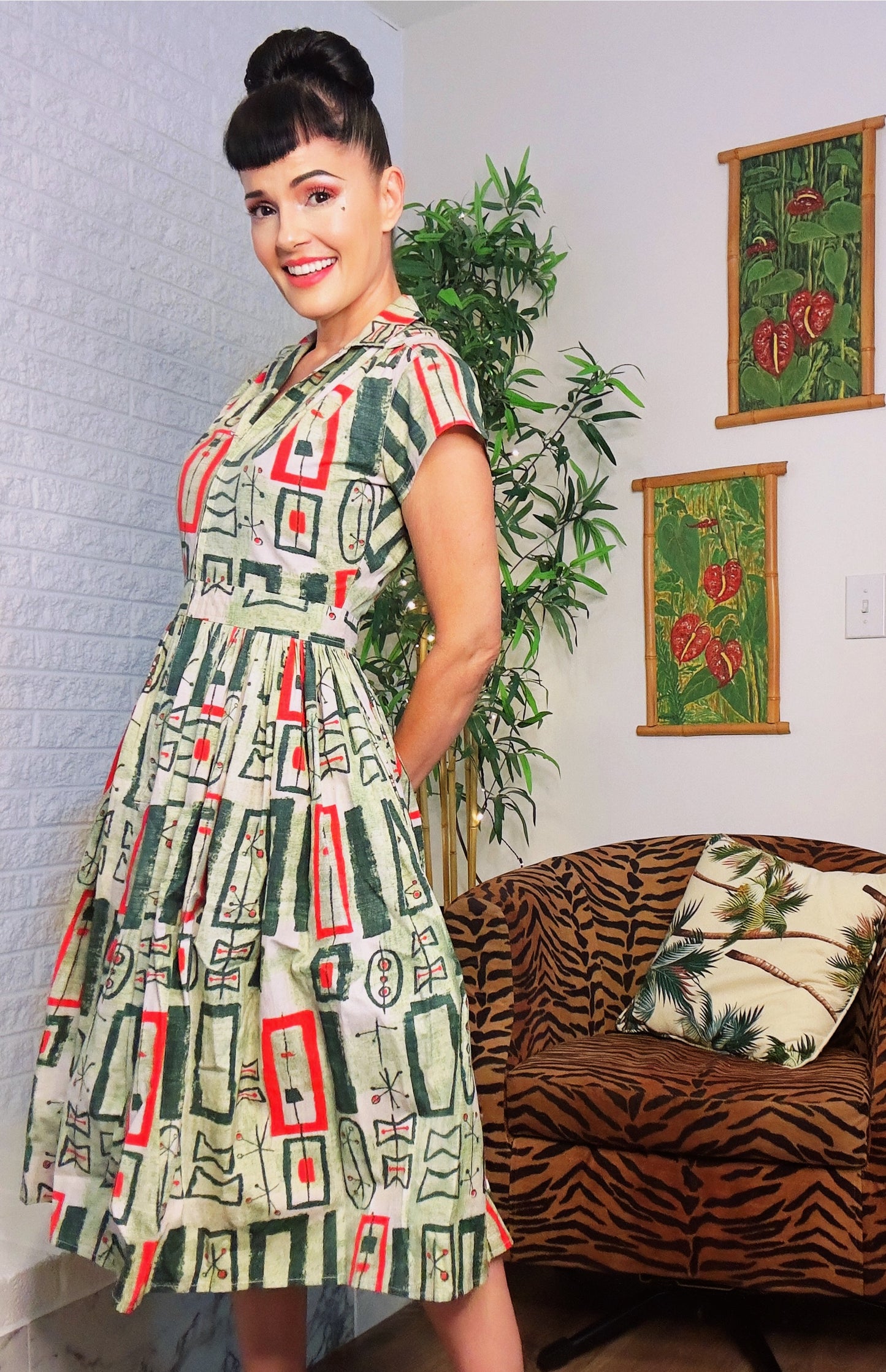 Bernie Dexter Kelly Dress in Atomic print
