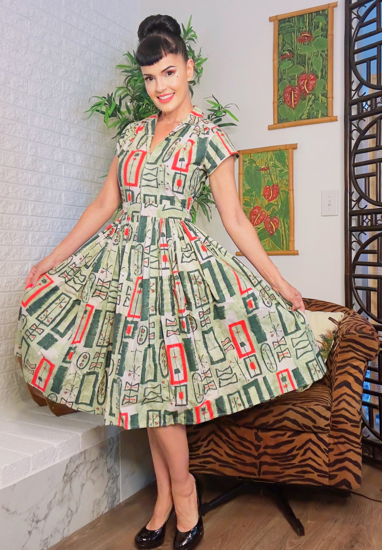 Bernie Dexter Kelly Dress in Atomic print