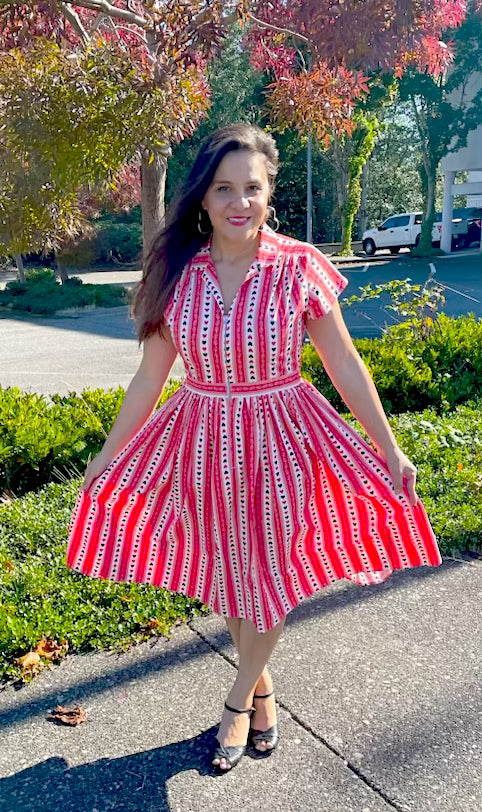 Bernie Dexter Kelly Dress in Queen of Hearts Print