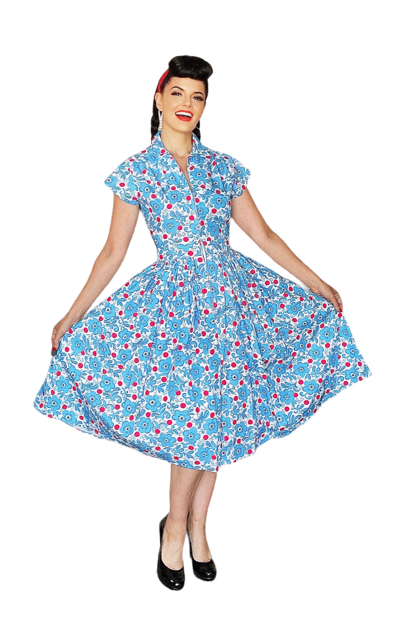 Bernie Dexter Kelly Dress in Red Dot Floral