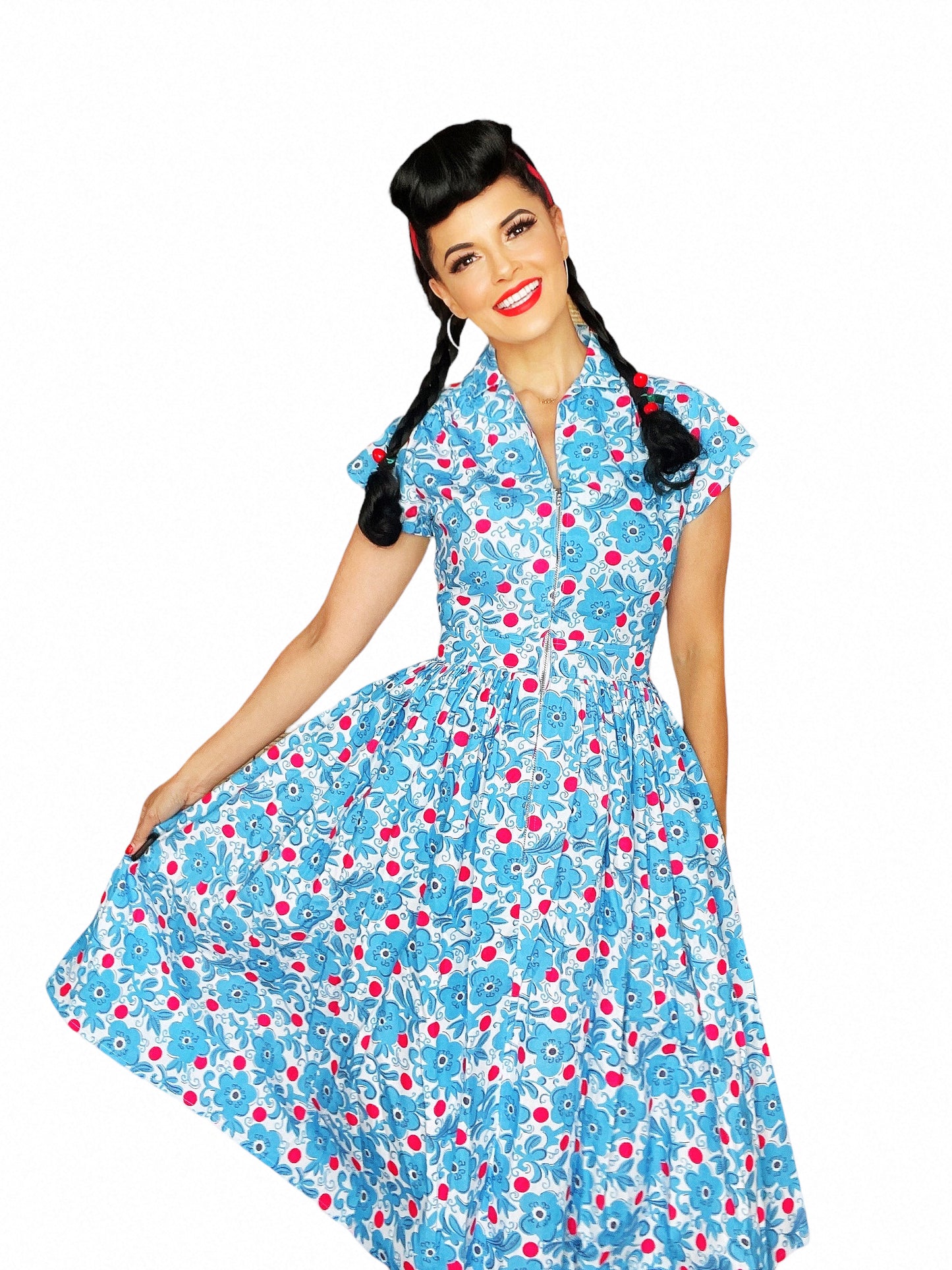 Bernie Dexter Kelly Dress in Red Dot Floral