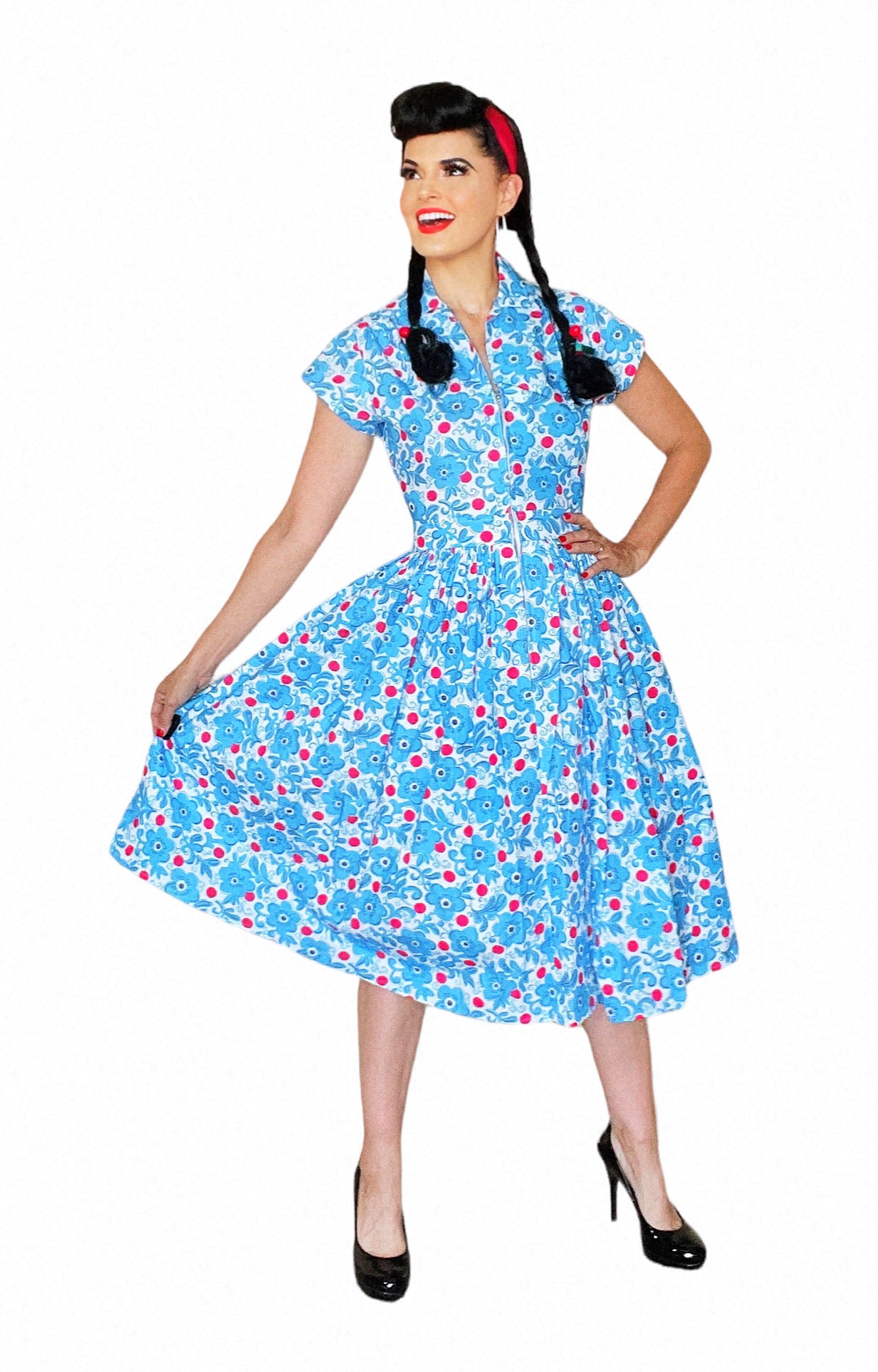 Bernie Dexter Kelly Dress in Red Dot Floral
