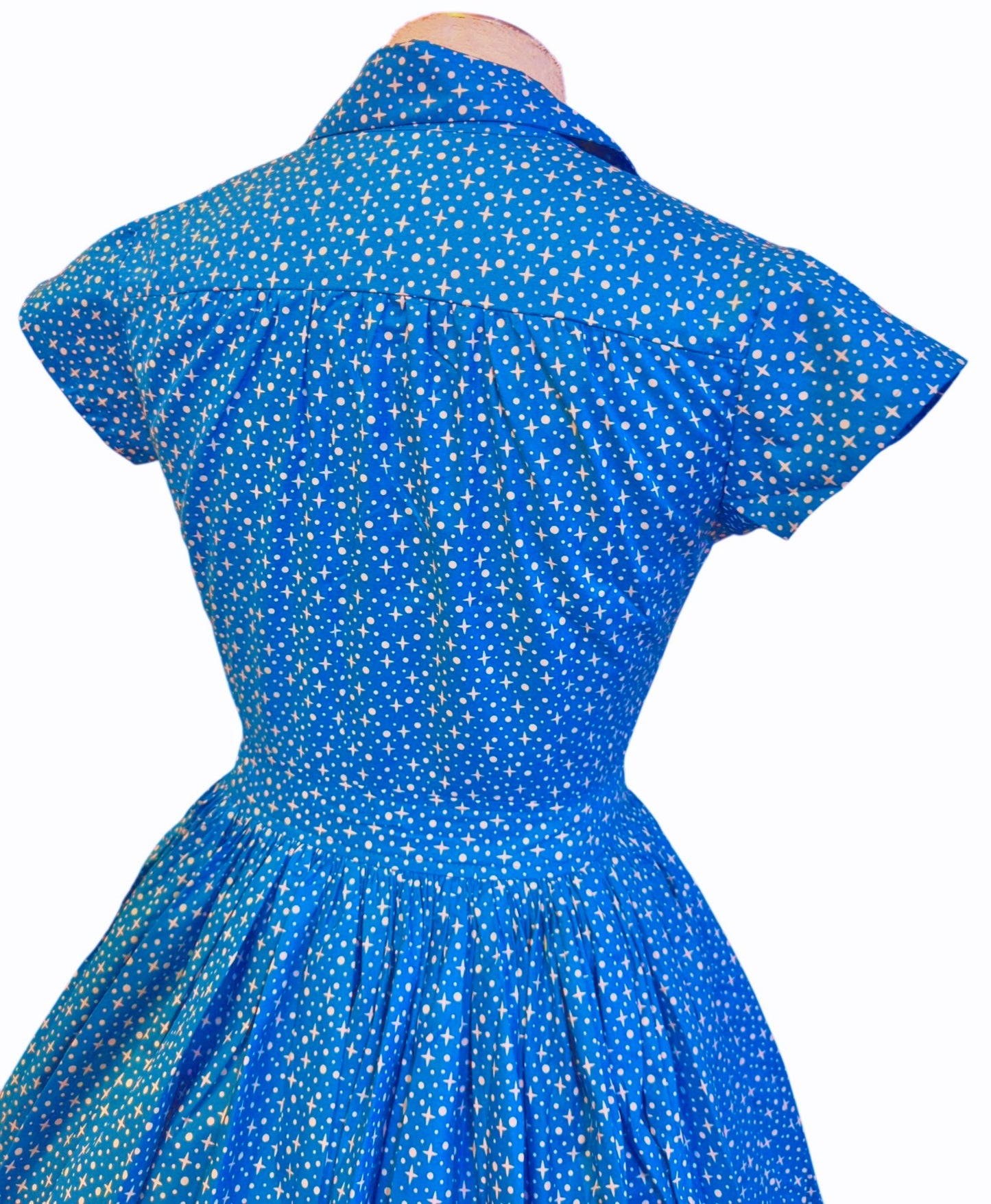 Bernie Dexter Kelly Dress in Blue Little Star Print