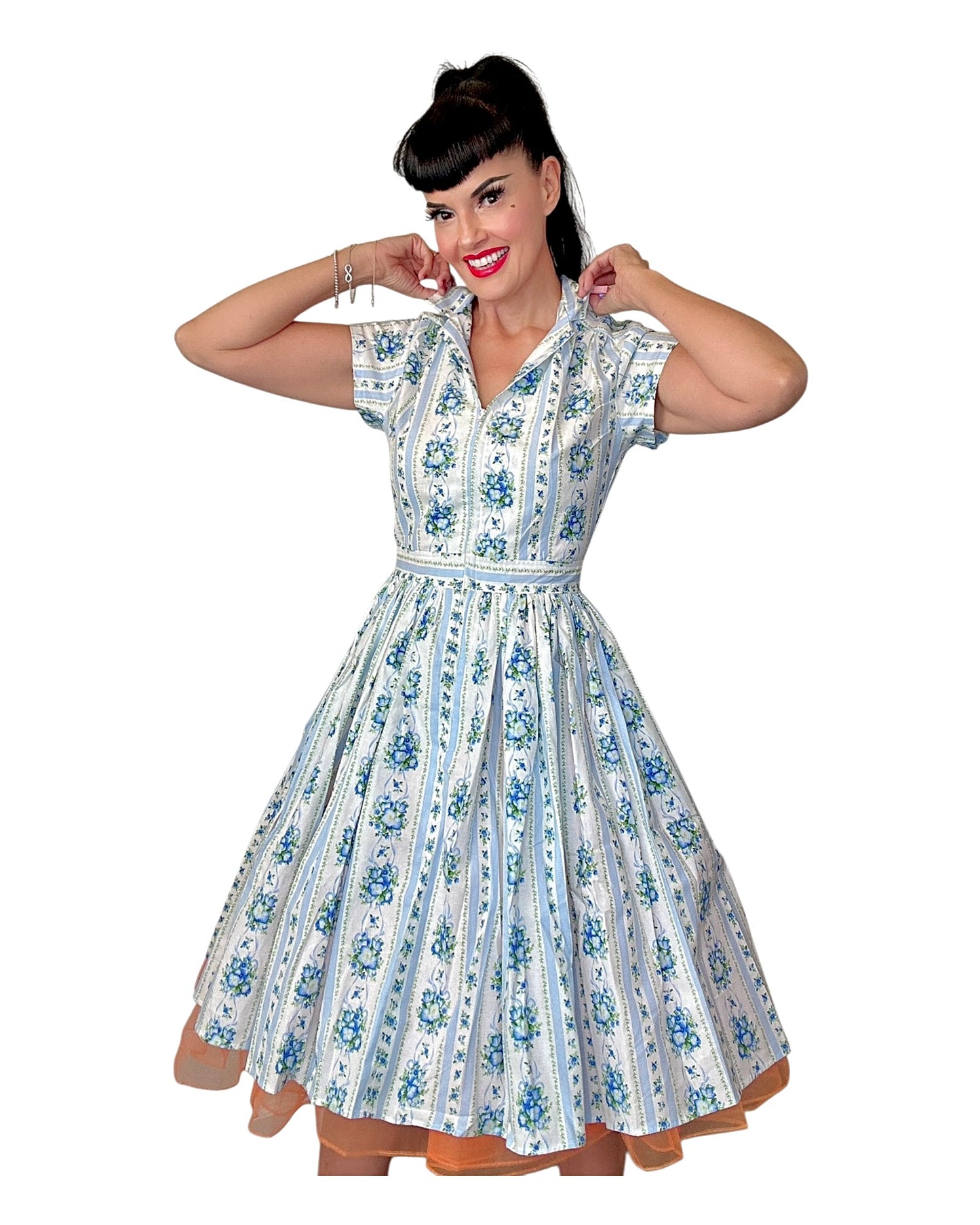 Bernie Dexter Kelly Dress in Going to Study Blue Floral