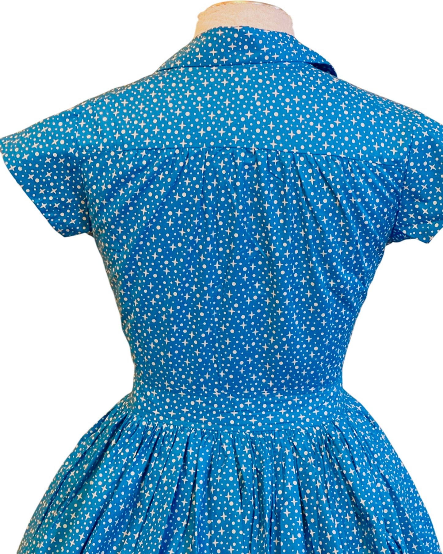Bernie Dexter Kelly Dress in Blue Little Star Print