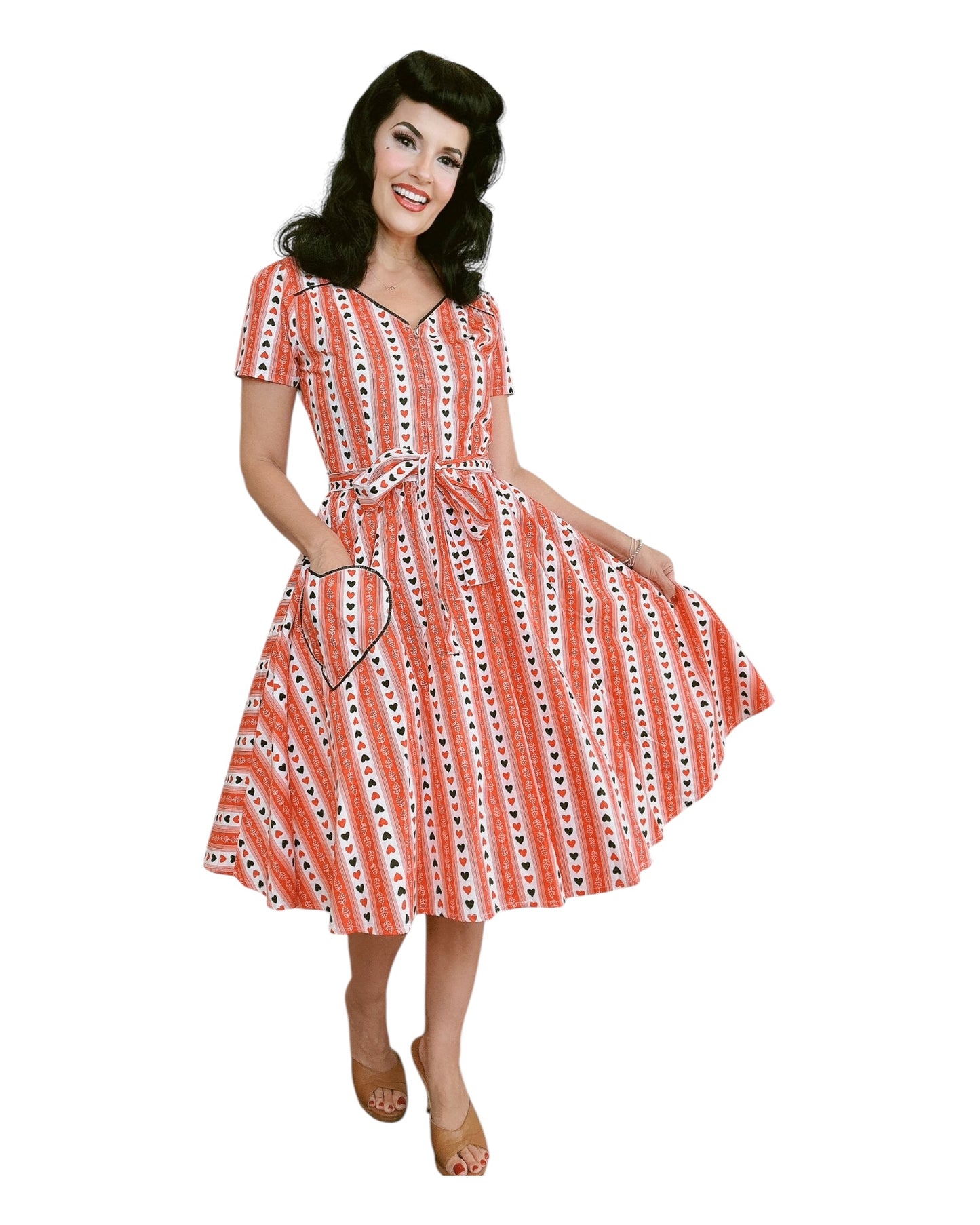 Bernie Dexter Sabrina Dress in Queen of Hearts Print