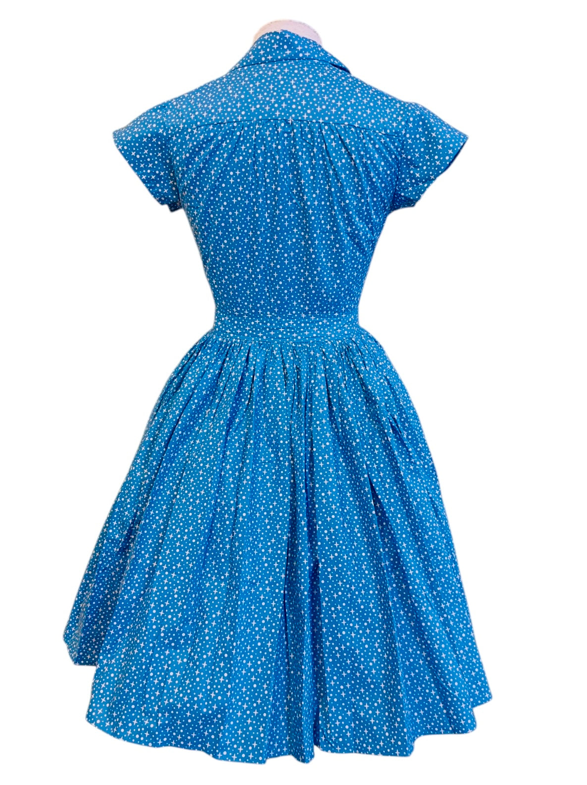 Bernie Dexter Kelly Dress in Blue Little Star Print