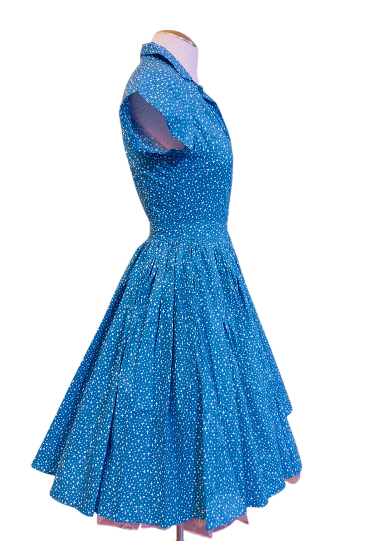 Bernie Dexter Kelly Dress in Blue Little Star Print