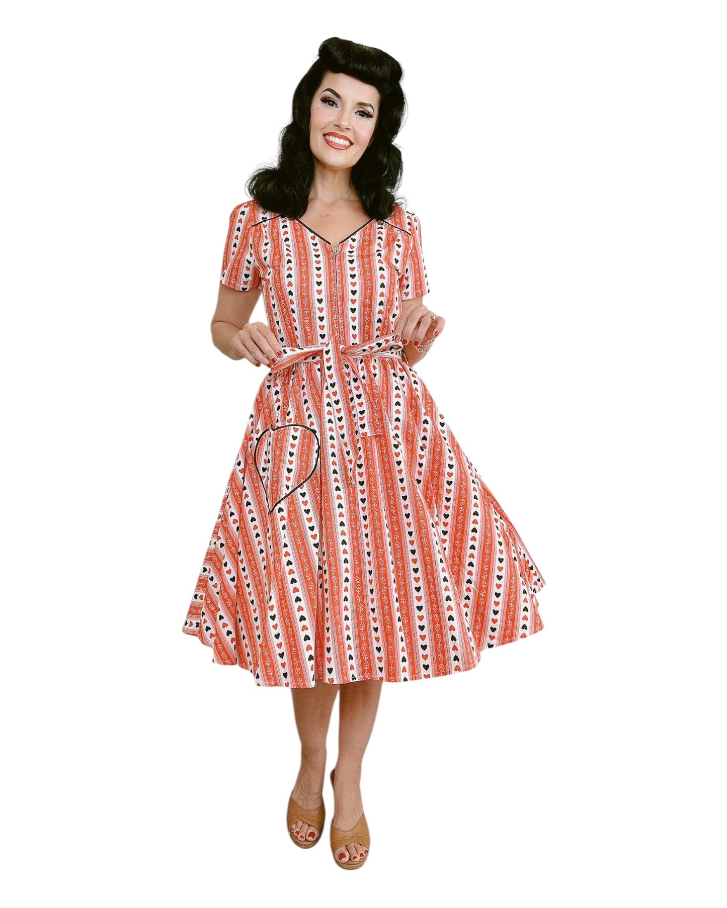 Bernie Dexter Sabrina Dress in Queen of Hearts Print