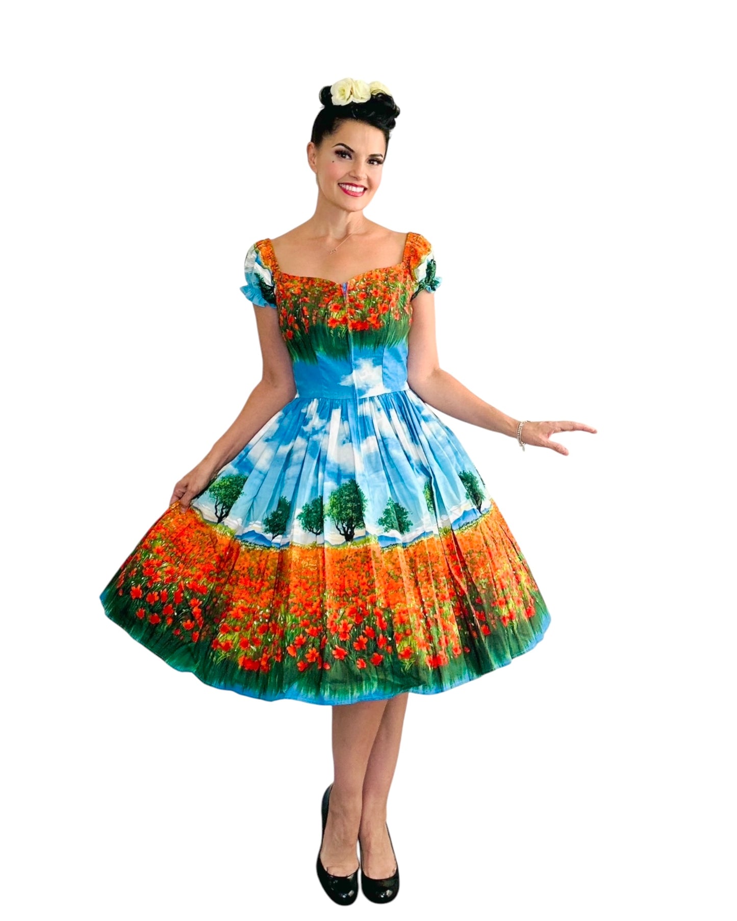 Bernie Dexter Teri B in Poppy Field print