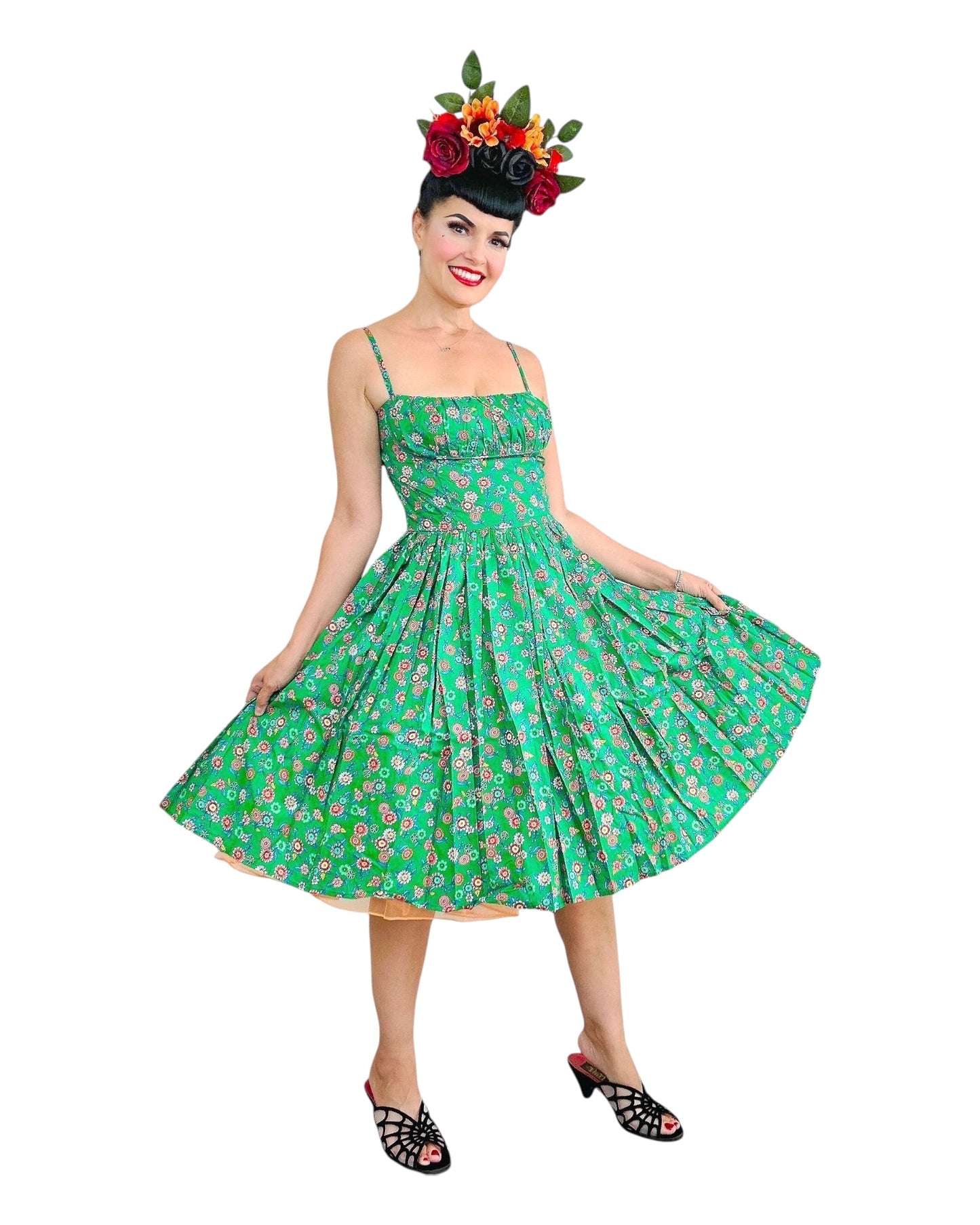Bernie Dexter Paris Dress in Geen Floral