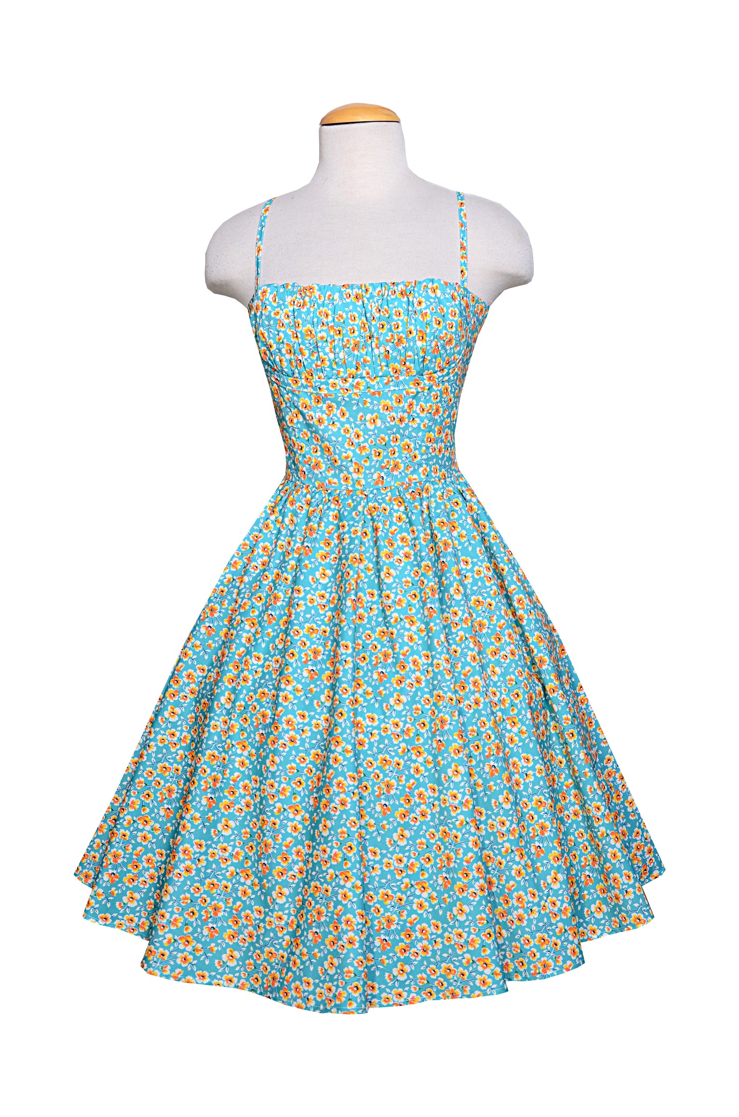 Bernie Dexter Paris Dress Green Golden Poppy Print