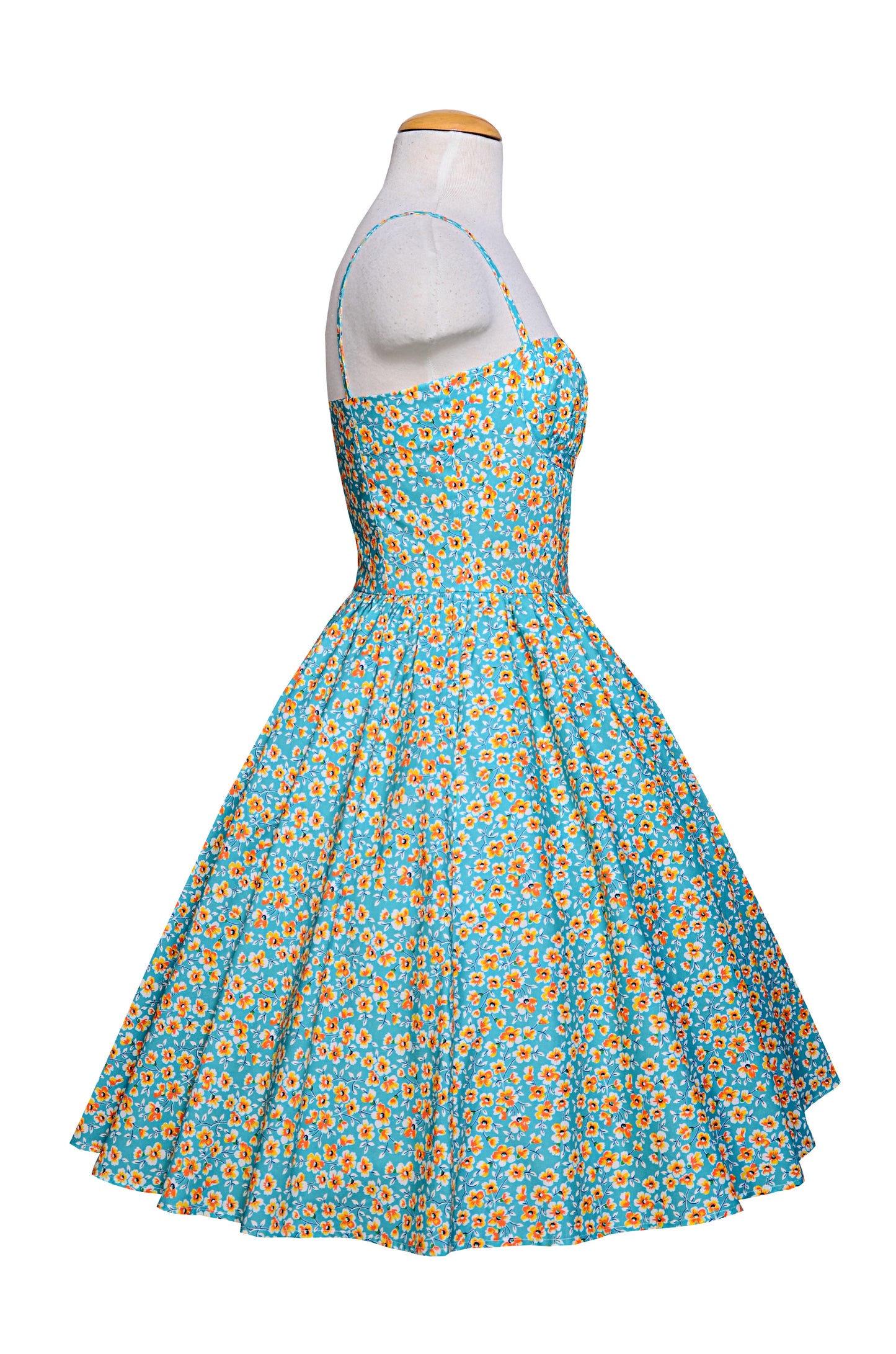Bernie Dexter Paris Dress Green Golden Poppy Print