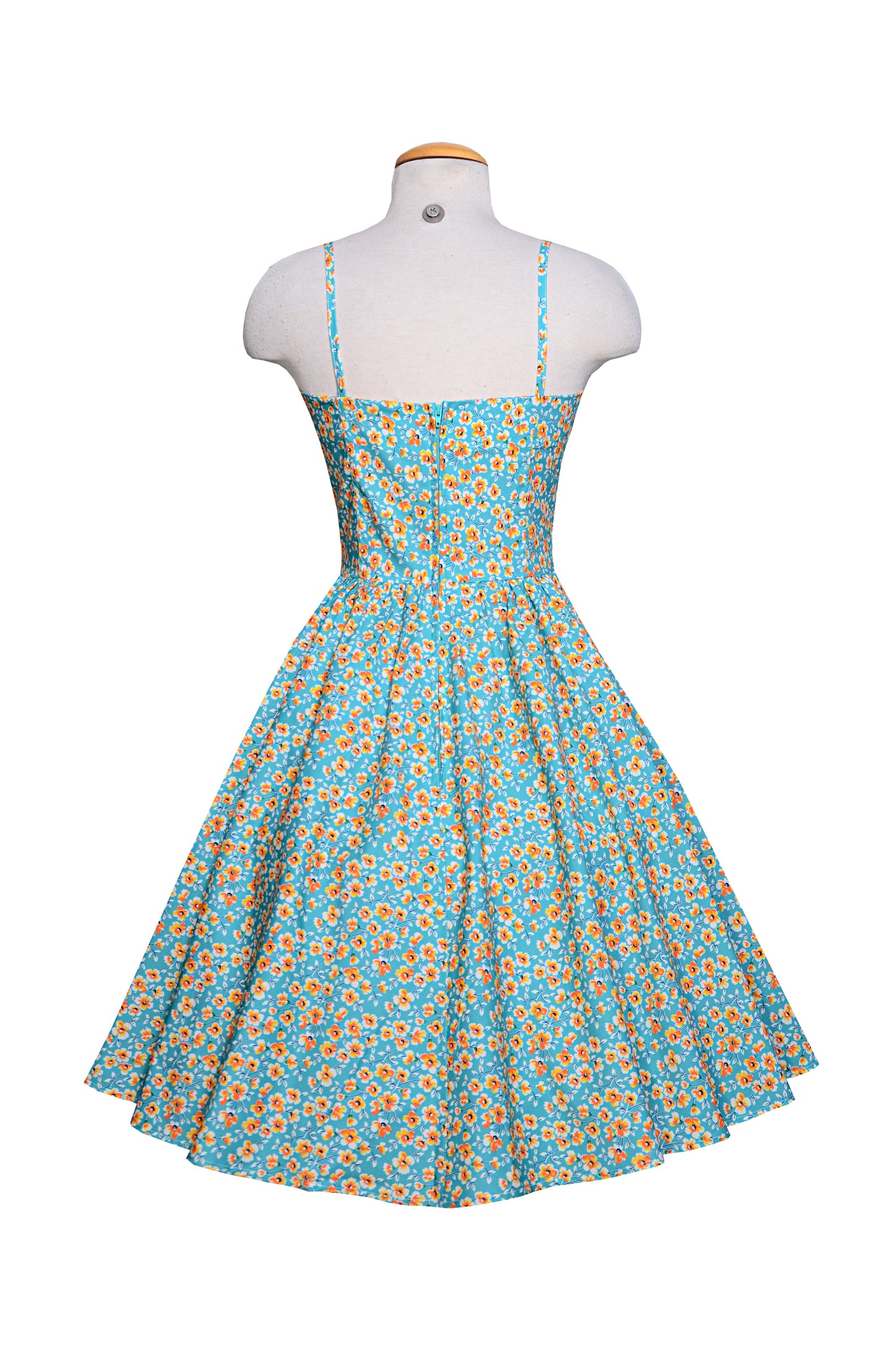 Bernie Dexter Paris Dress Green Golden Poppy Print