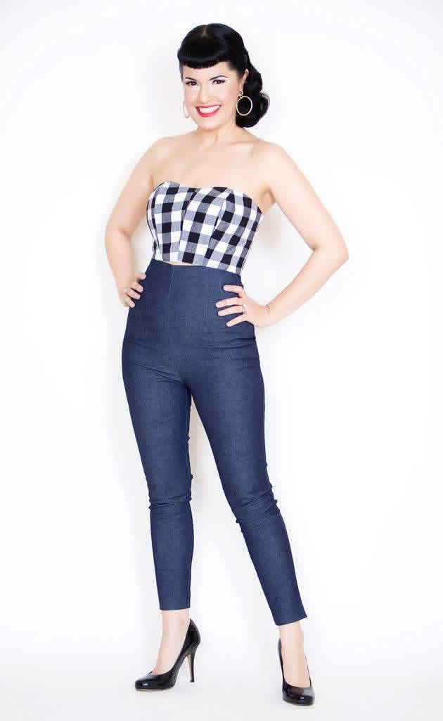 Siren Capri Pants in Blue Denim