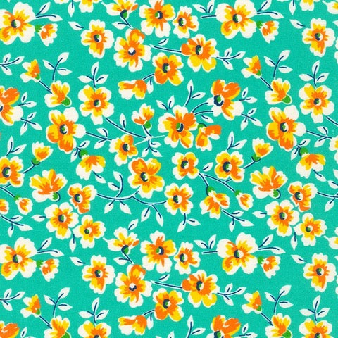 Kelly Dress in Golden Poppy Print