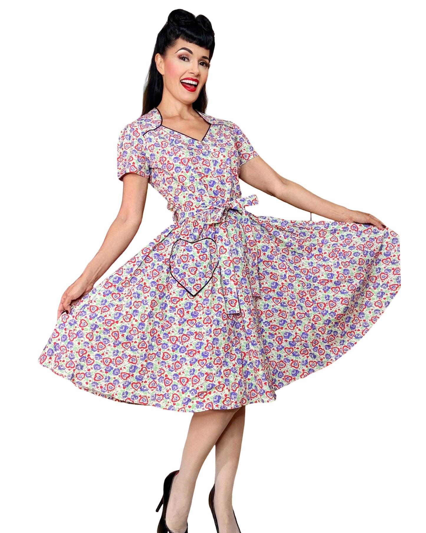Bernie Dexter Sabrina Dress in Hearts Desire