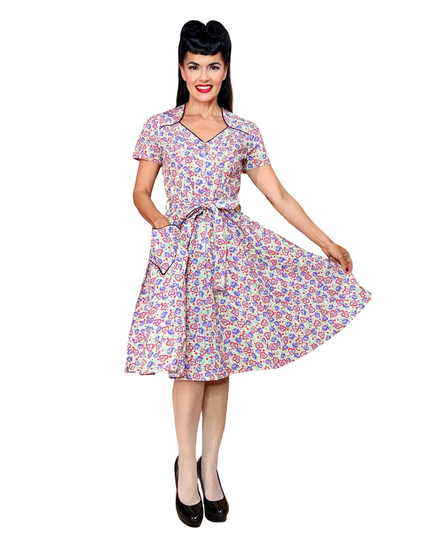 Bernie Dexter Sabrina Dress in Hearts Desire