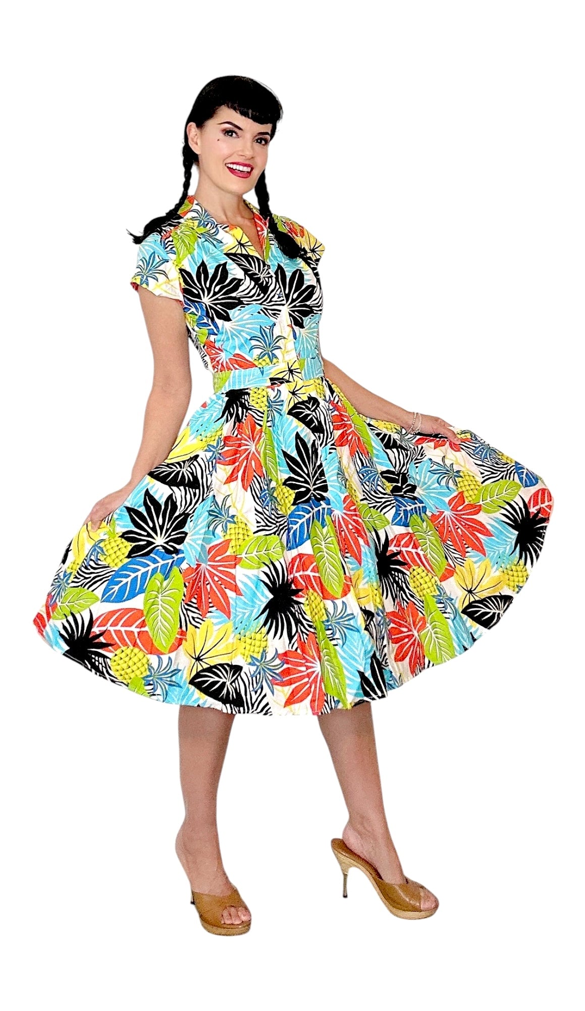 Kelly Dress in Hawaiian Print