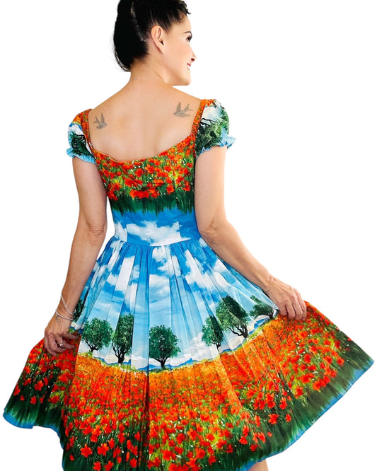 Bernie Dexter Teri B in Poppy Field print