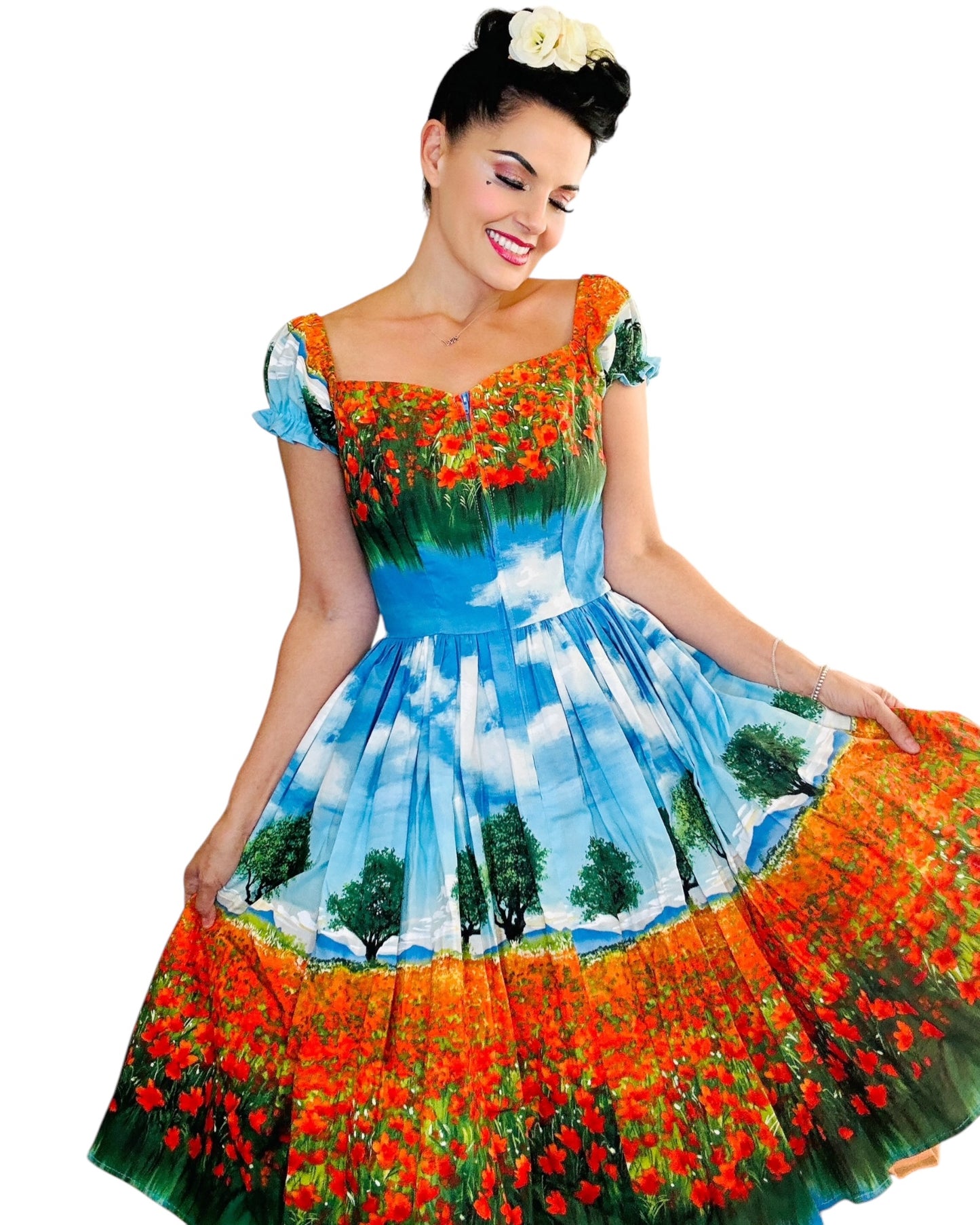 Bernie Dexter Teri B in Poppy Field print