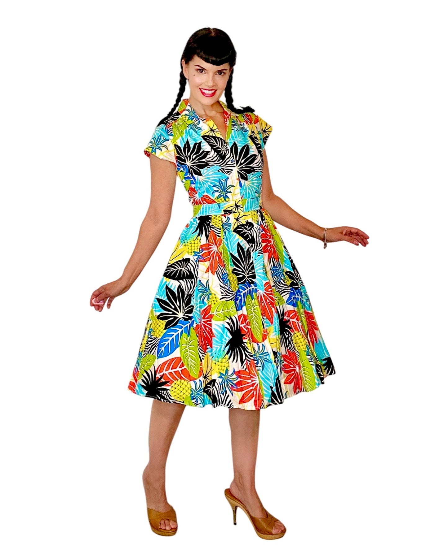 Kelly Dress in Hawaiian Print