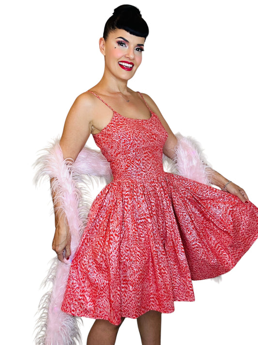 Bernie Dexter Chelsea Dress in Red & Siver Tincel Town