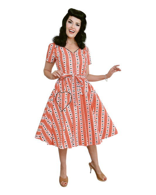Bernie Dexter Sabrina Dress in Queen of Hearts Print