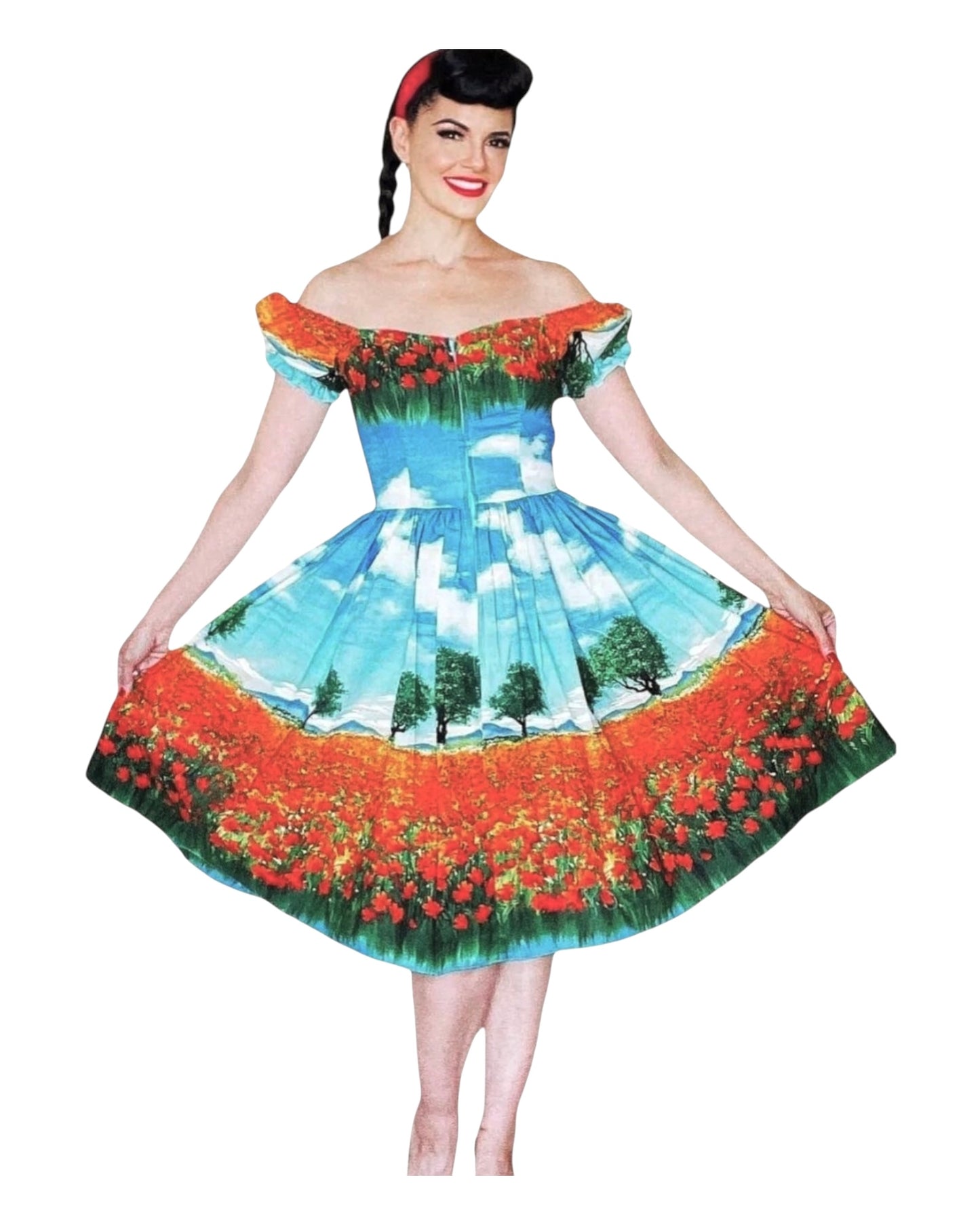 Bernie Dexter Teri B in Poppy Field print