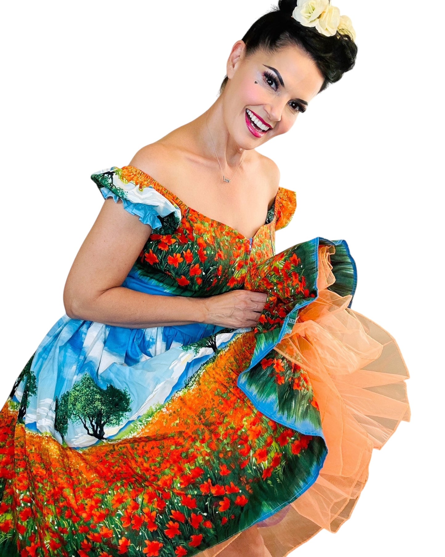 Bernie Dexter Teri B in Poppy Field print