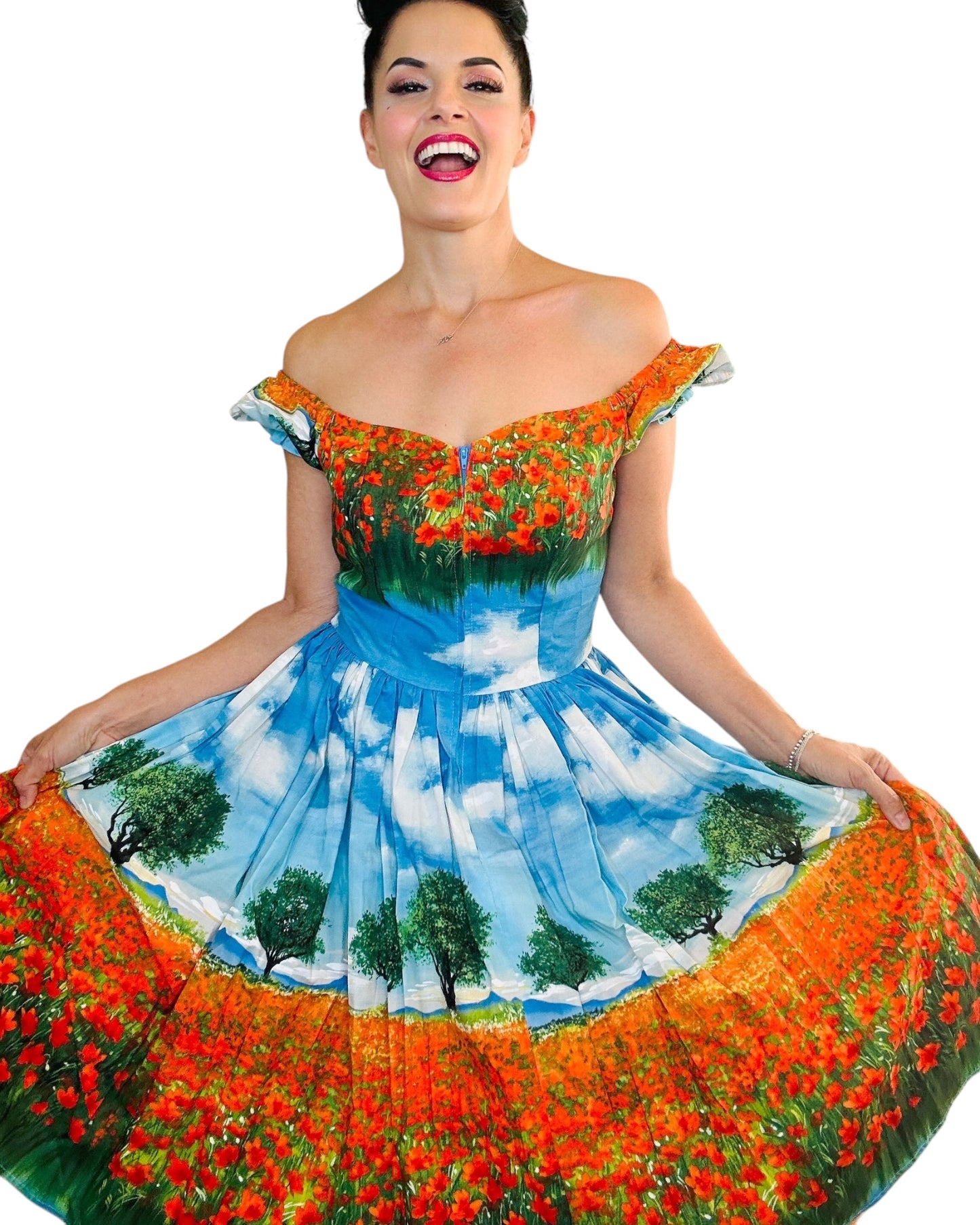 Bernie Dexter Teri B in Poppy Field print