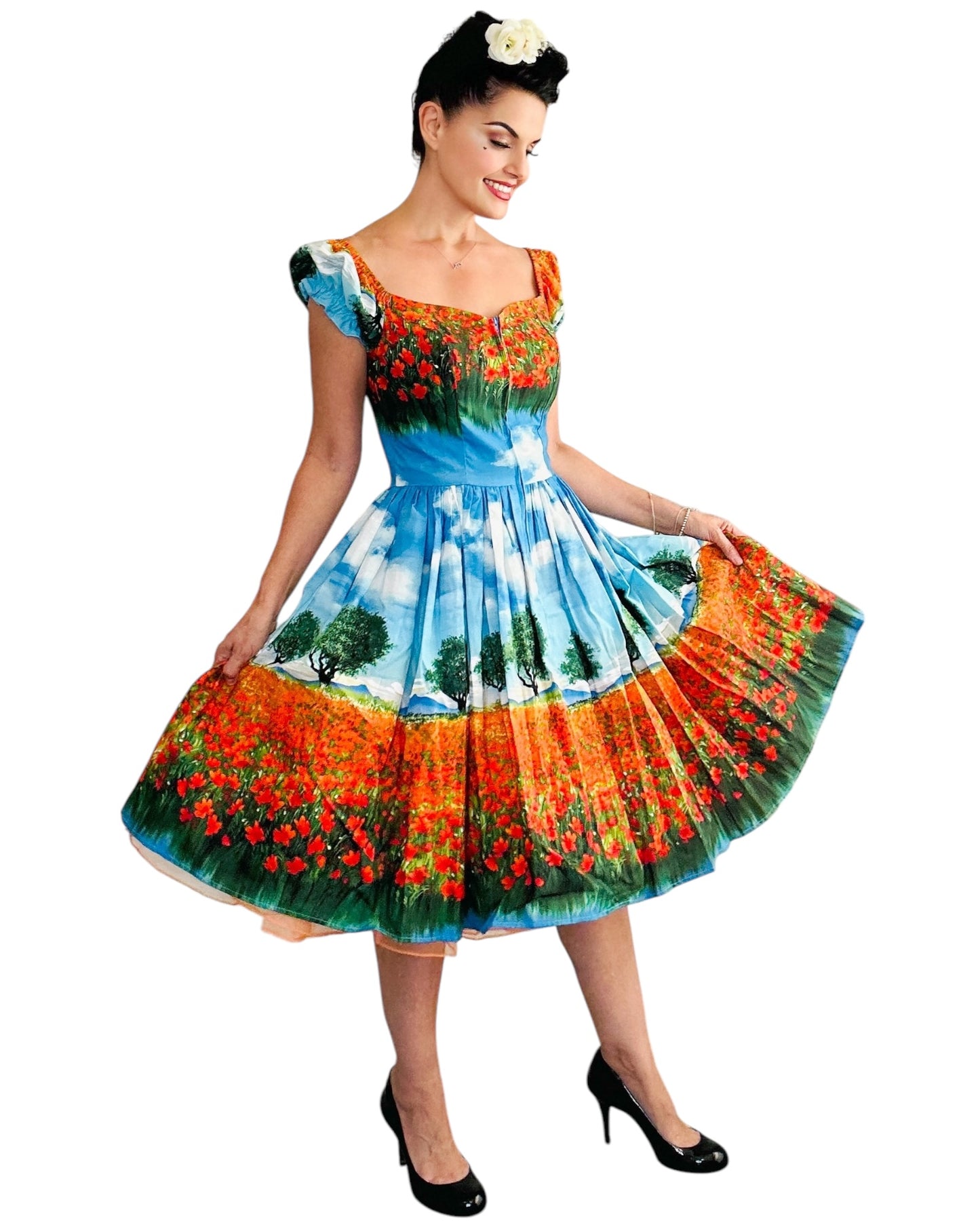 Bernie Dexter Teri B in Poppy Field print