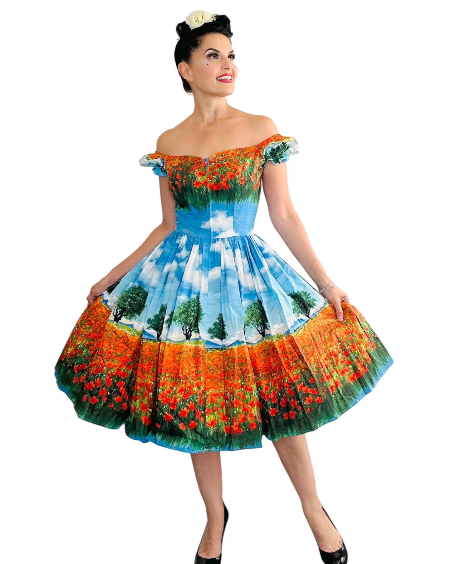 Bernie Dexter Teri B in Poppy Field print