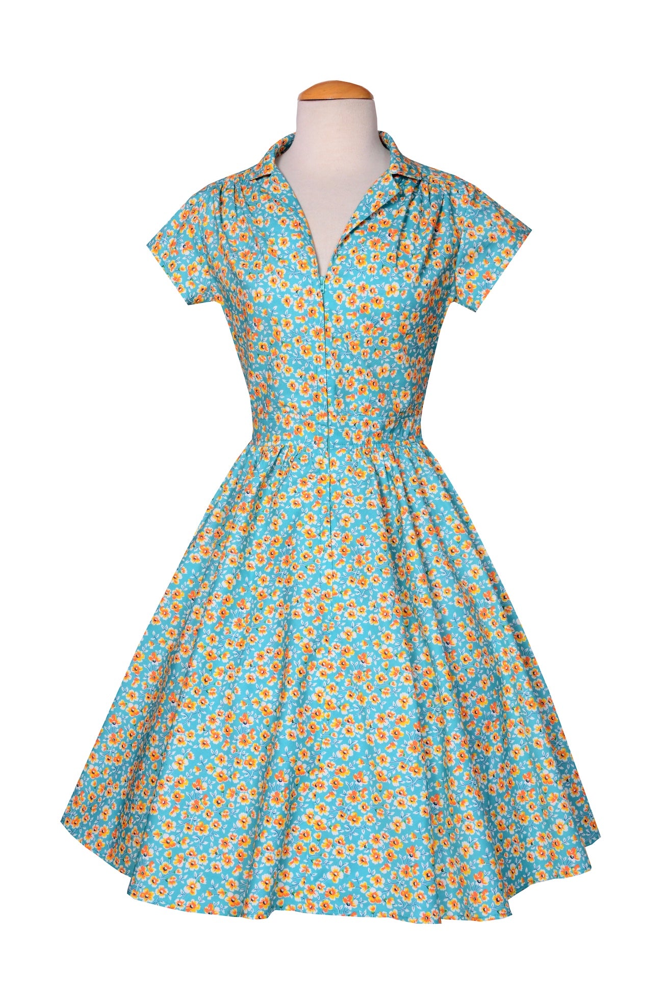 Kelly Dress in Golden Poppy Print
