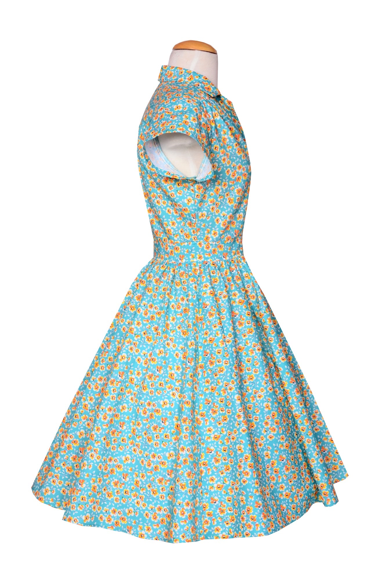 Kelly Dress in Golden Poppy Print