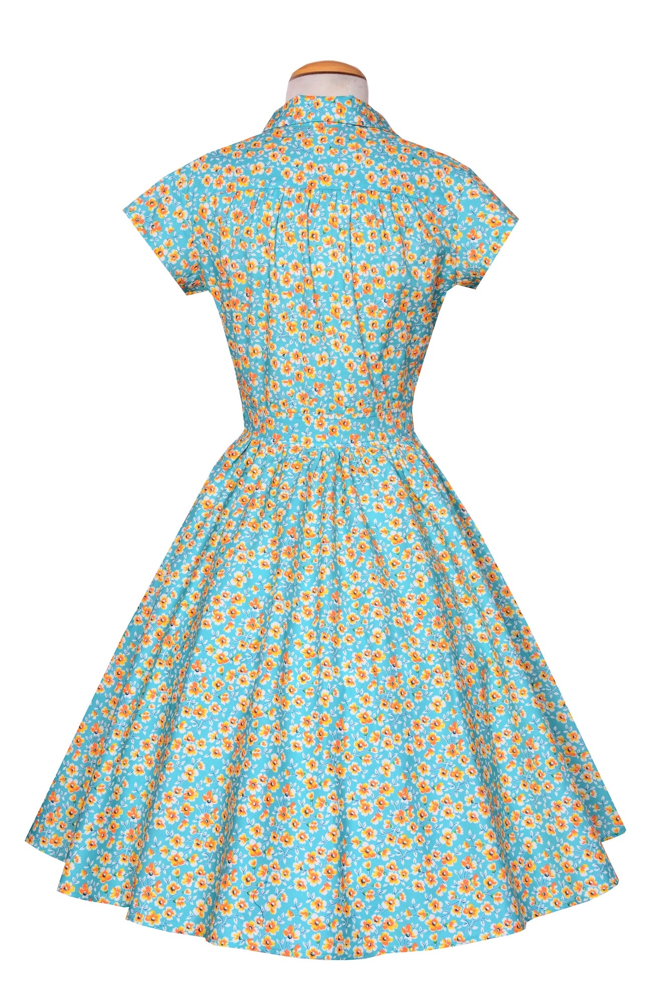 Kelly Dress in Golden Poppy Print